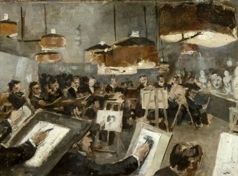 Lezioni di disegno all'Accademia, 1881